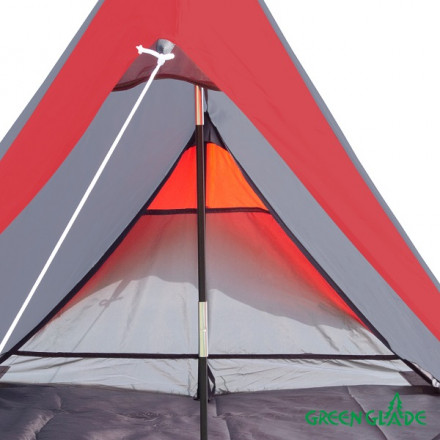 Палатка Minicasa 2, двухместная, серый/красный цвет